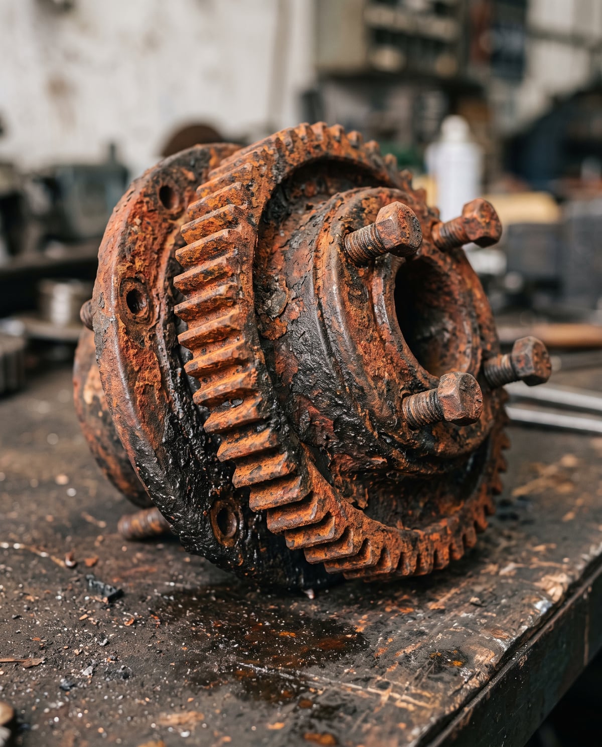 Gear hub, before