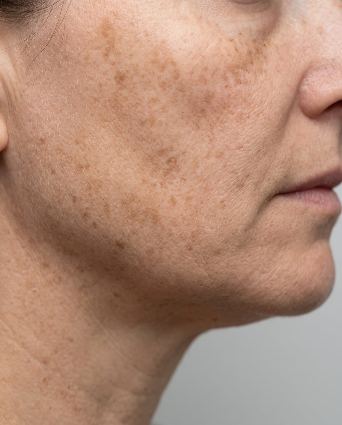 Pigmentation, cheek, before
